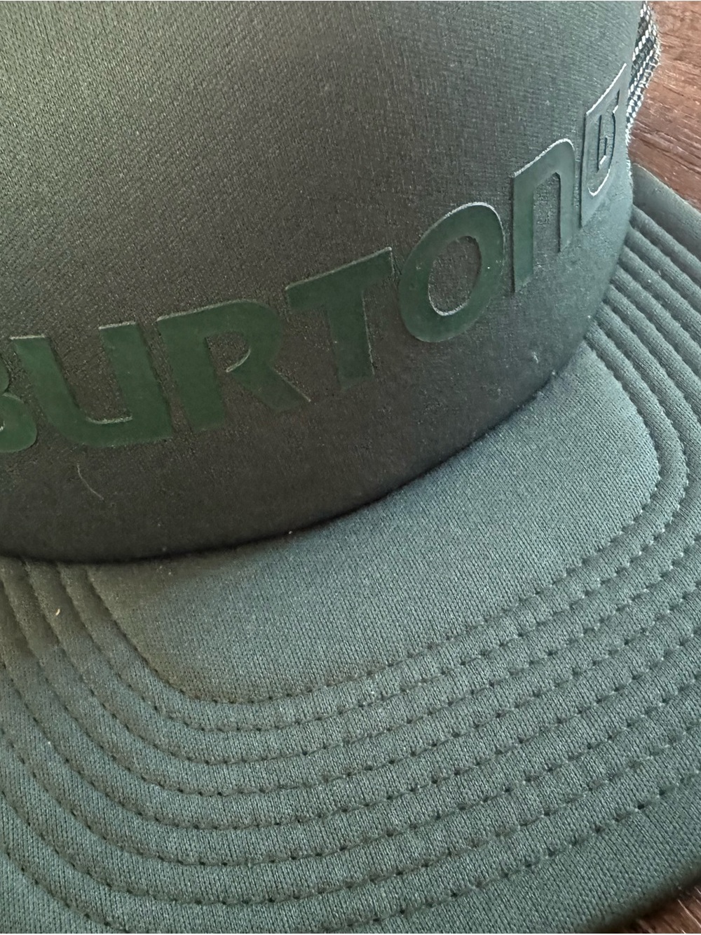 Burton Raised Logo trucker hat in Deep Green